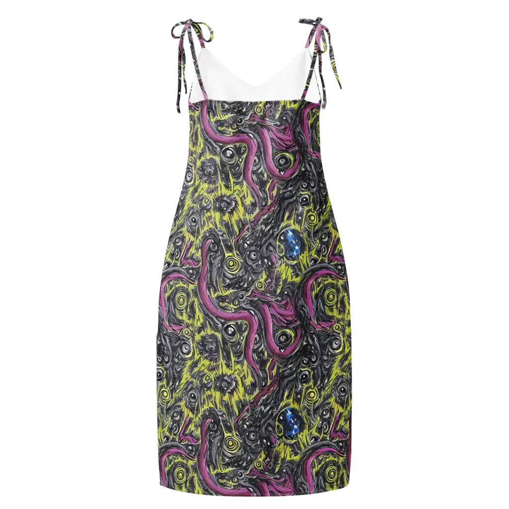 Acid Gaze on Slip Dress — Back