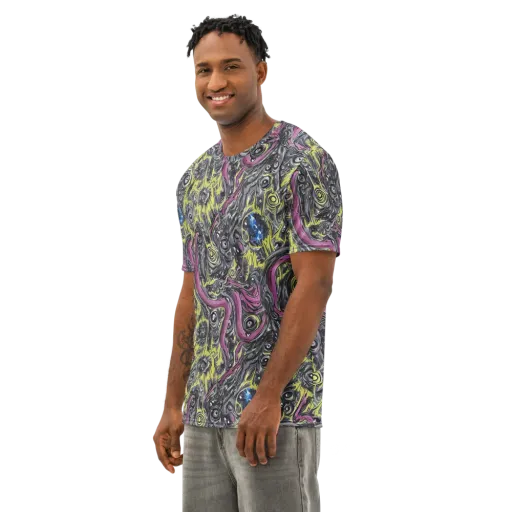 Acid Gaze on a Men's Cotton Crew Neck T-Shirt
