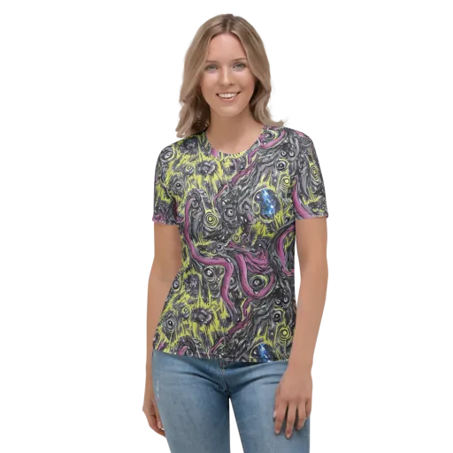 Acid Gaze on a Women's Crew Neck T-Shirt