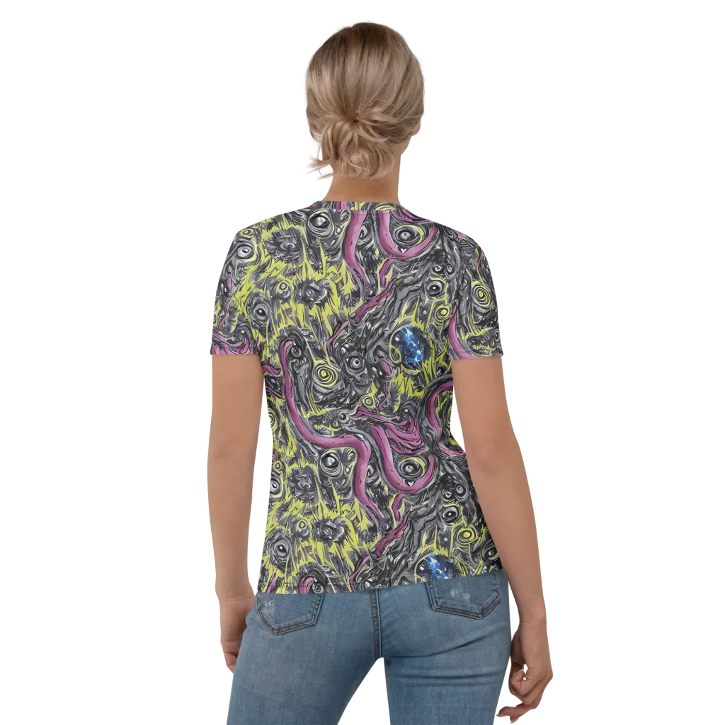 Acid Gaze on Women's Crew Neck T-Shirt — Back