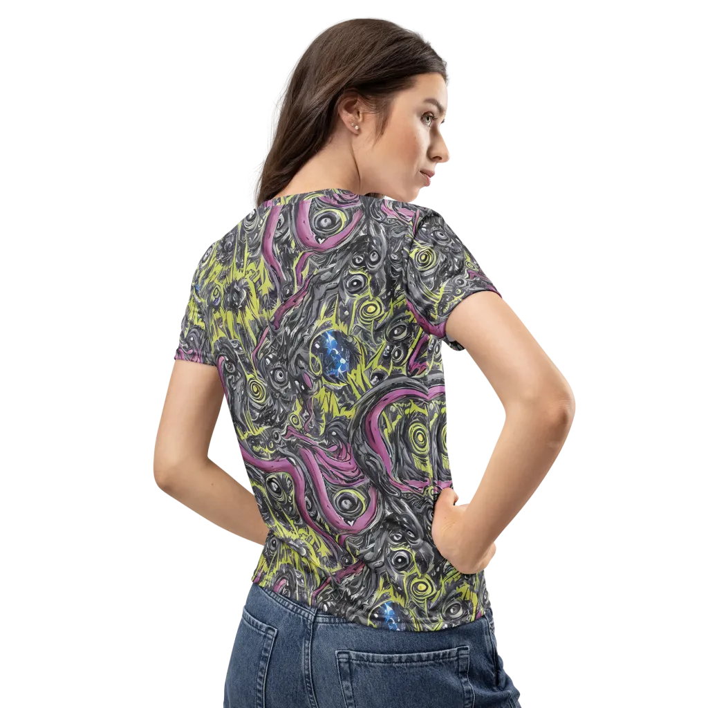 Acid Gaze on Women's Crew Neck T-Shirt — Back