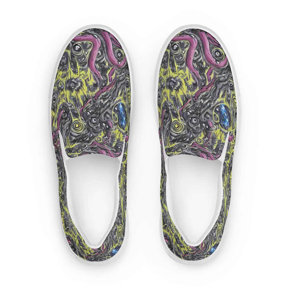 Acid Gaze on Men's Slip-On Canvas Shoes — Front