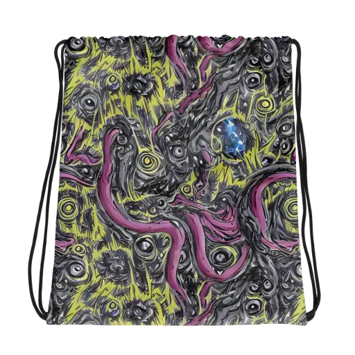 Acid Gaze on a Drawstring Bag