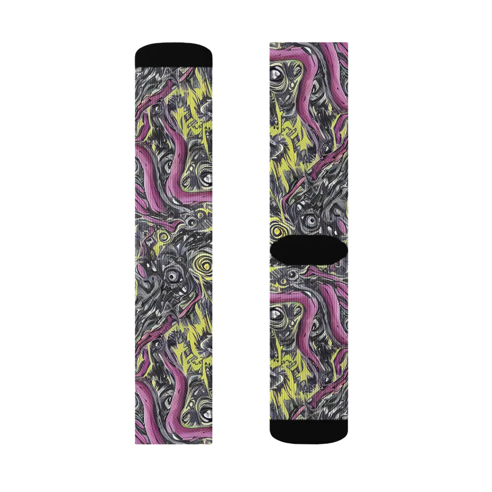 Acid Gaze on Socks — Right Sock
