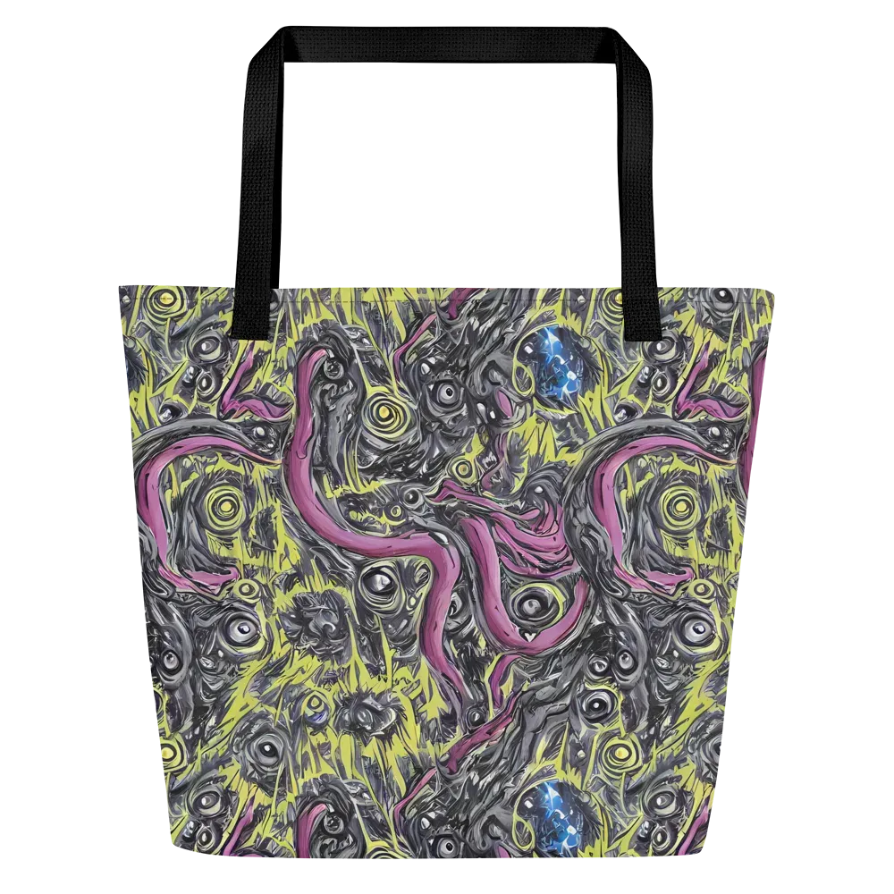 Acid Gaze on Large Tote Bag W/ Pocket — Front