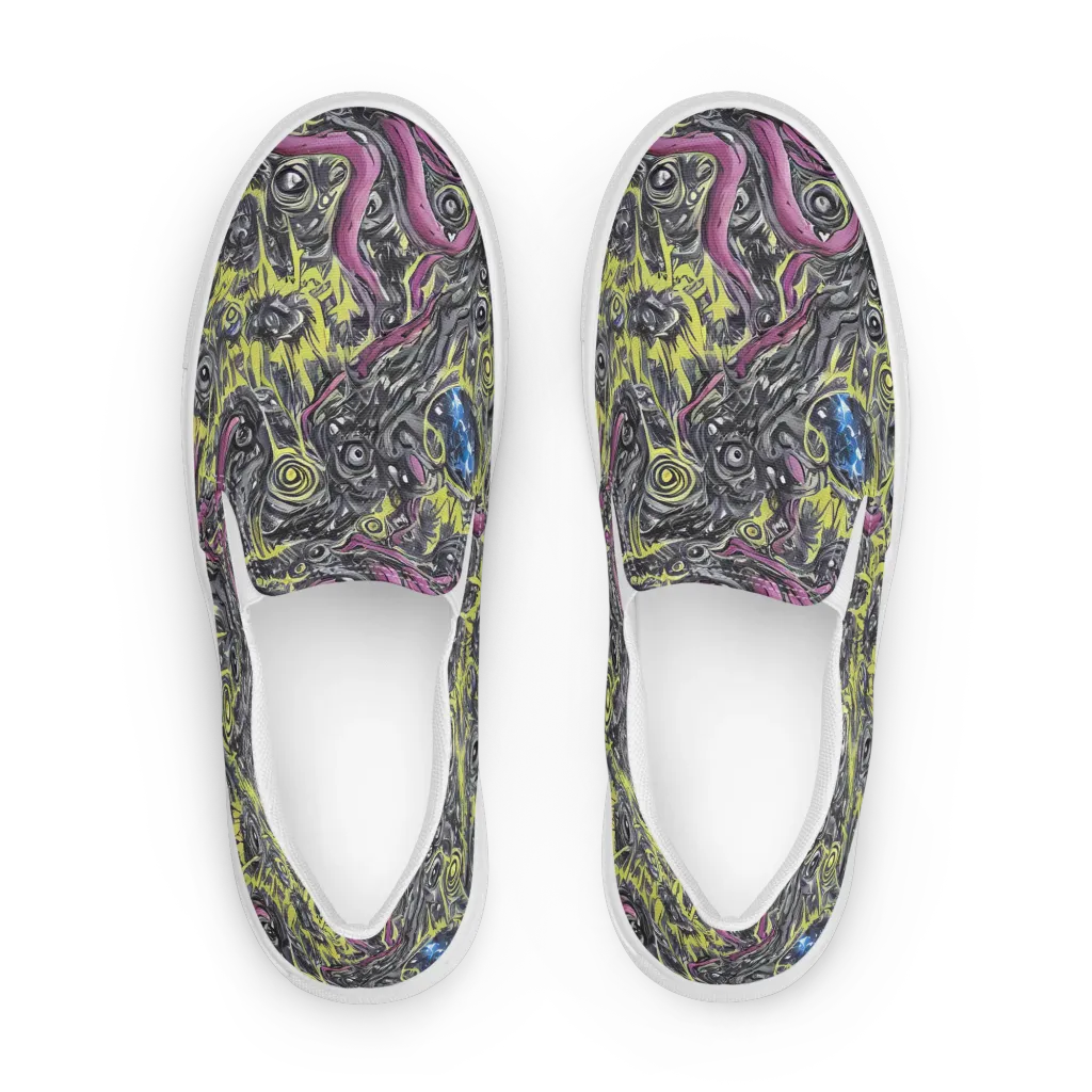 Acid Gaze on Women's Slip-On Canvas Shoes — Front