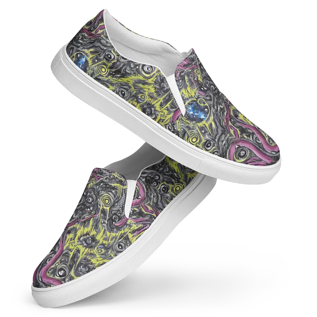Acid Gaze on Women's Slip-On Canvas Shoes — Front