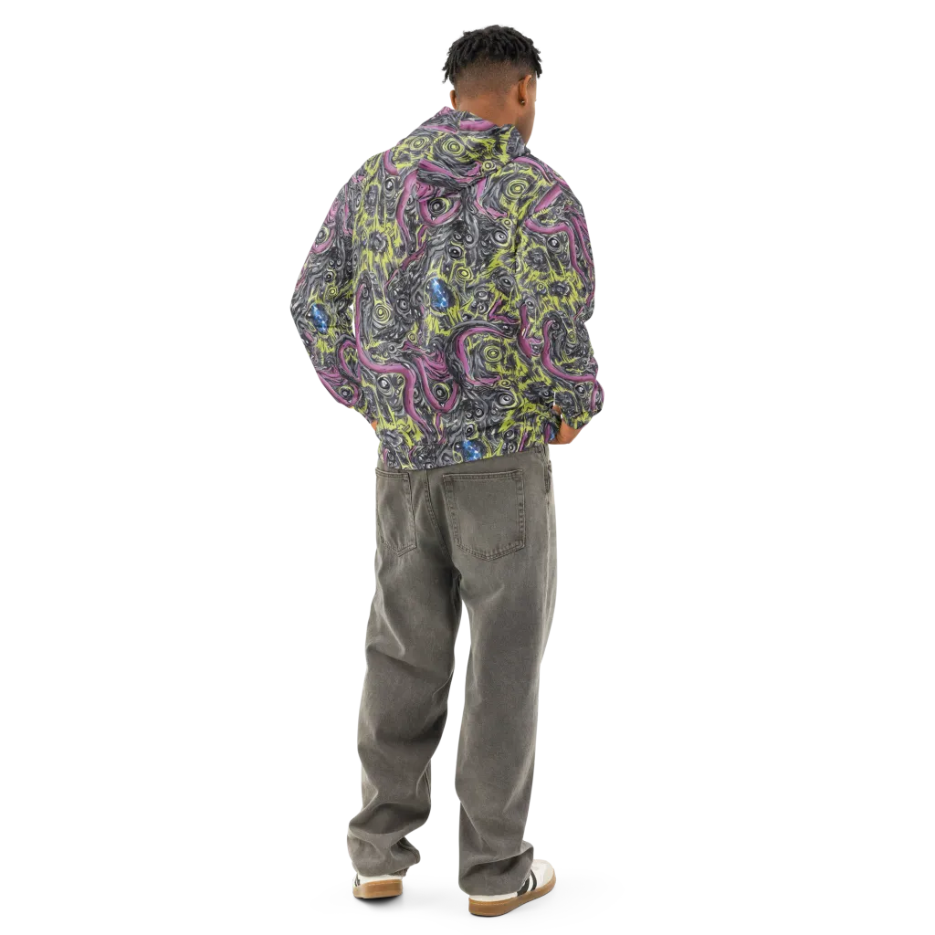 Acid Gaze on Cotton Hoodie — Back