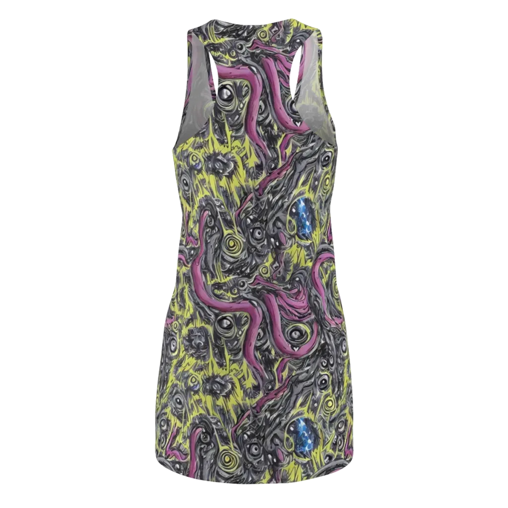 Acid Gaze on Racerback Dress — Back