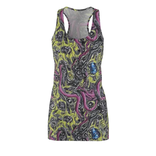 Acid Gaze on a Racerback Dress