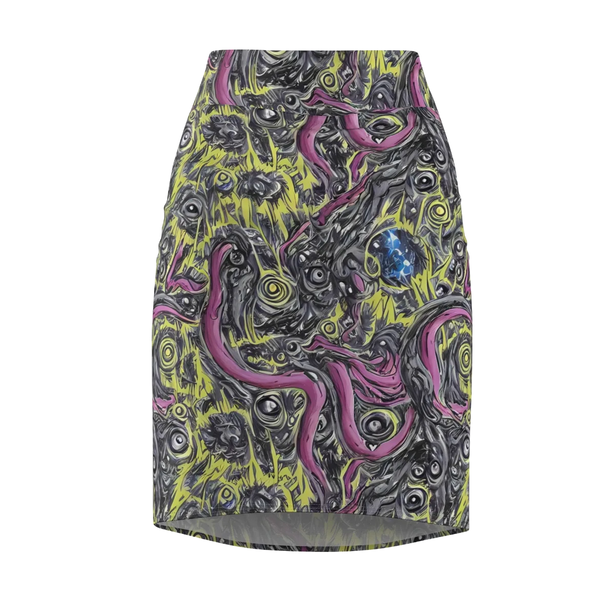 Acid Gaze on Pencil Skirt — Front