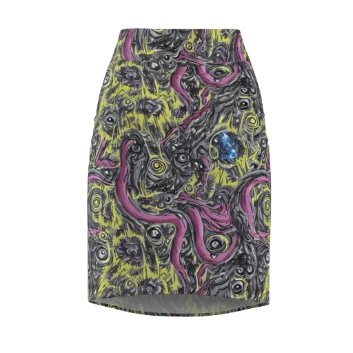 Acid Gaze on a Pencil Skirt