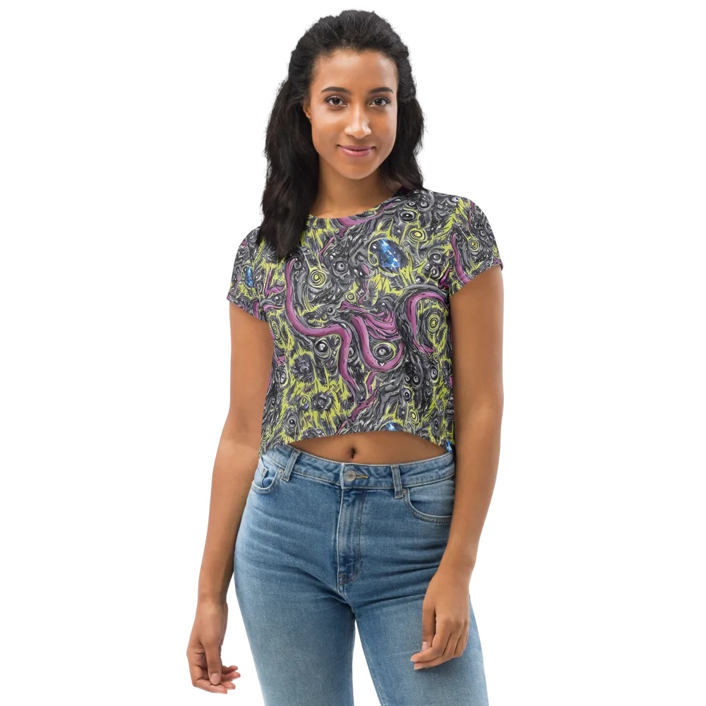 Acid Gaze on Crop Tee — Front