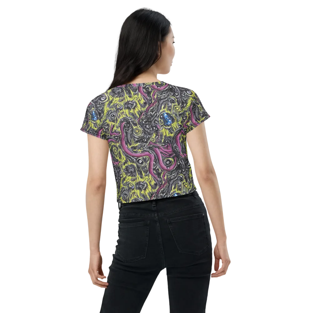 Acid Gaze on Crop Tee — Back