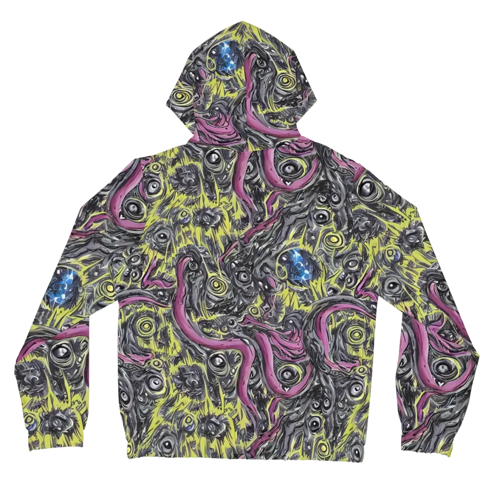 Acid Gaze on Women's Full-Zip Hoodie — Back
