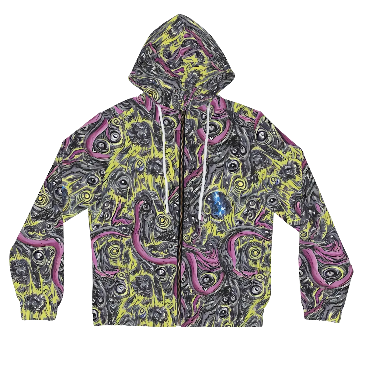 Acid Gaze on Women's Full-Zip Hoodie — Front
