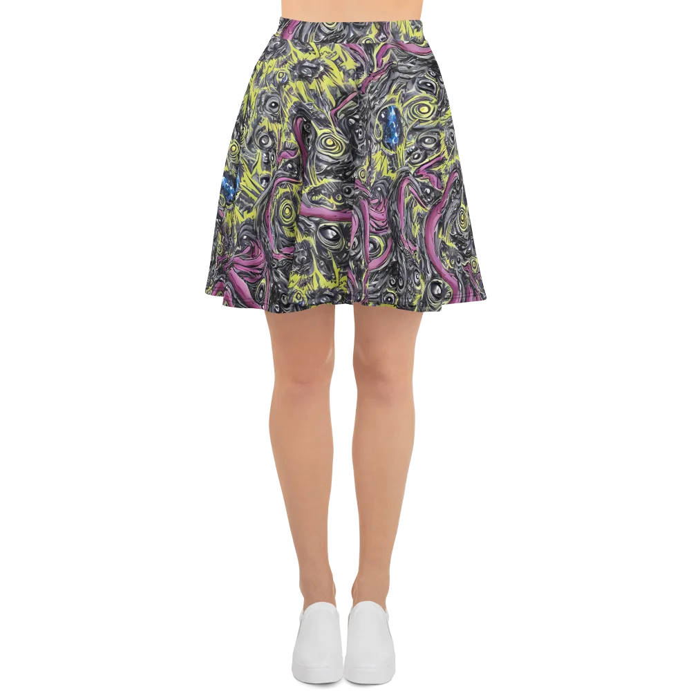 Acid Gaze on Skater Skirt — Front