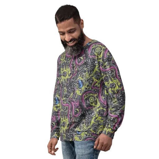 Acid Gaze on a Sweatshirt