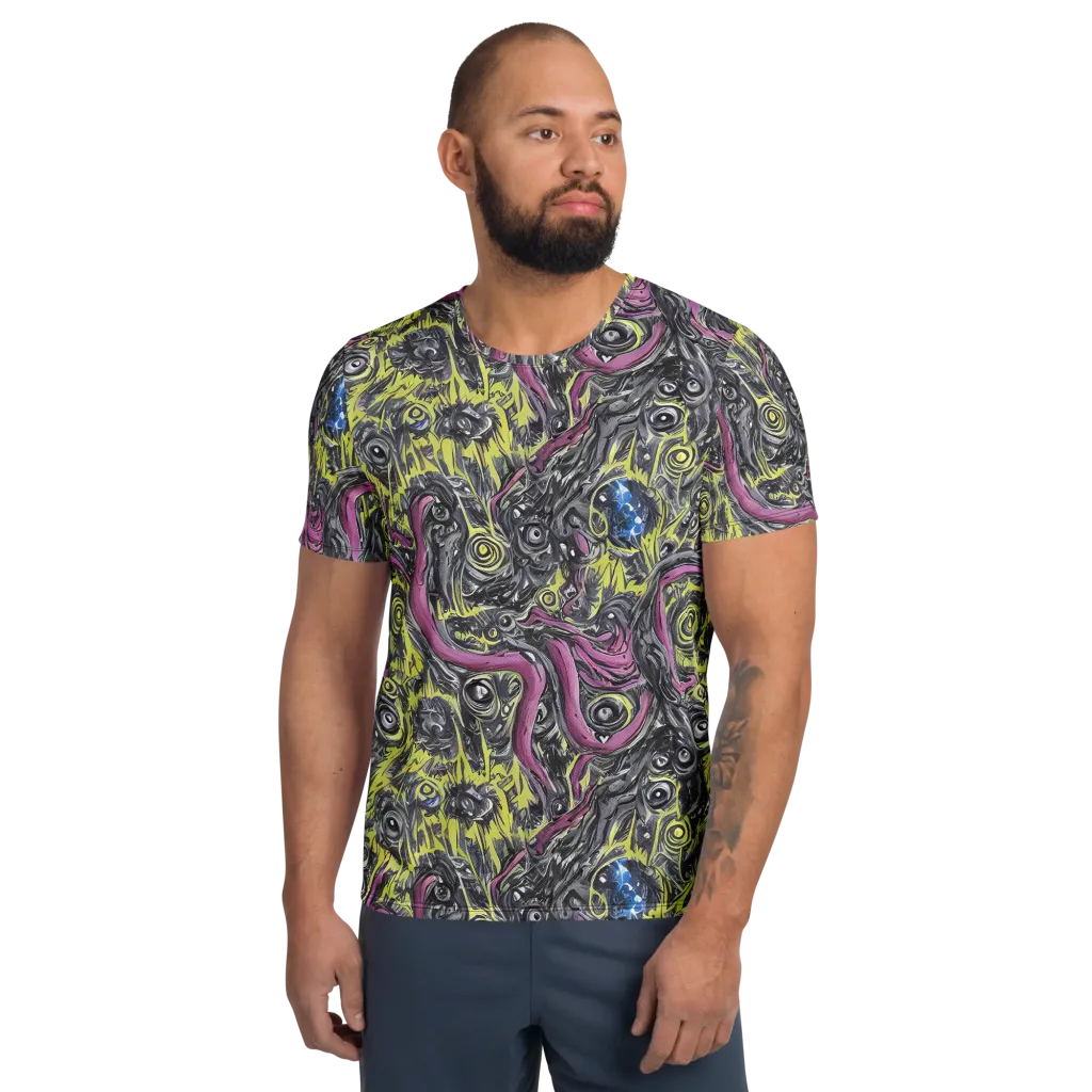 Acid Gaze on Men's Athletic T-Shirt — Front