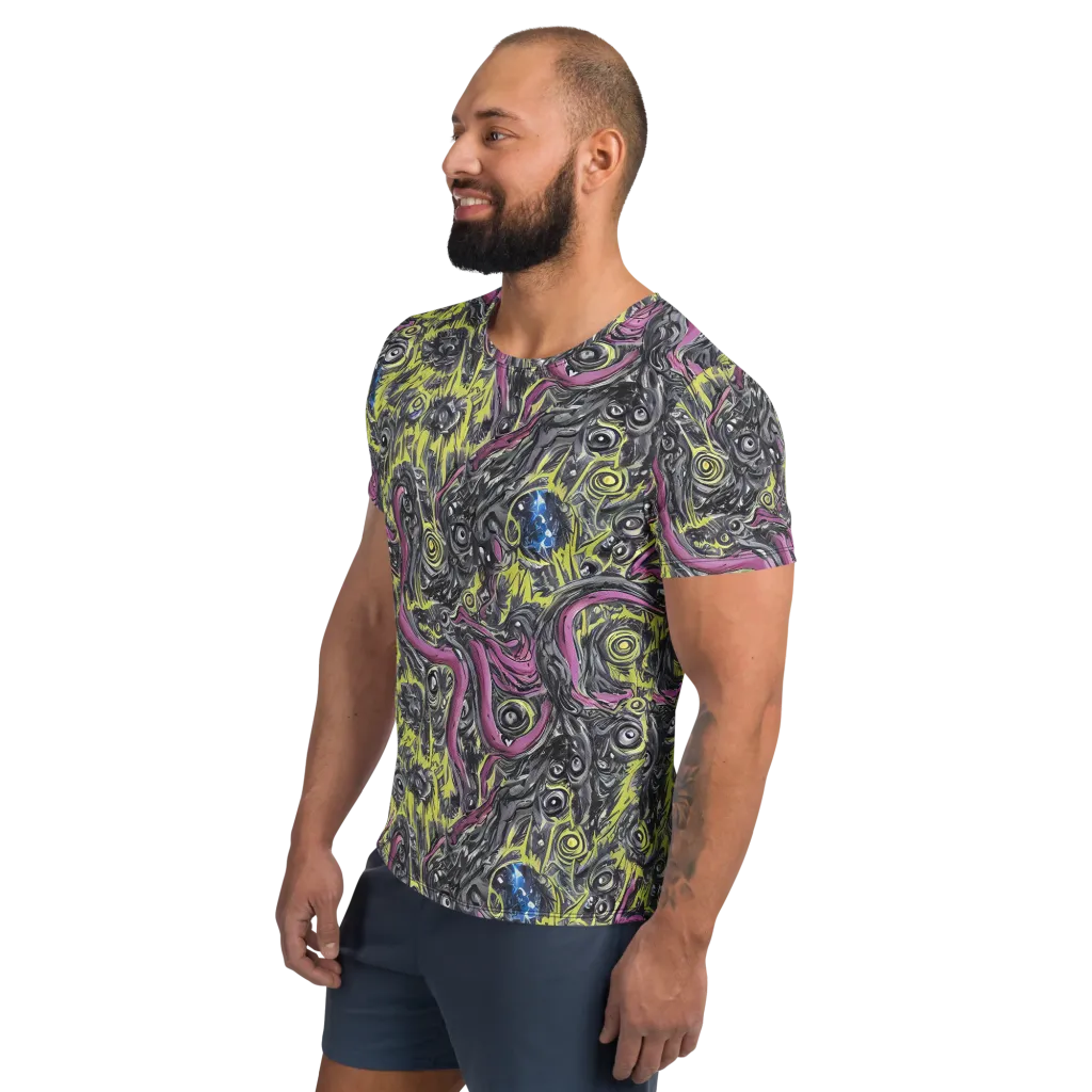 Acid Gaze on Men's Athletic T-Shirt — Left