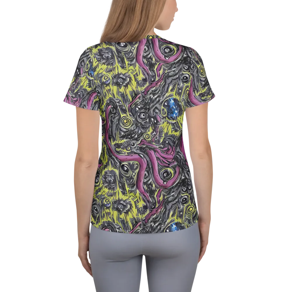 Acid Gaze on Women's Athletic T-Shirt — Back