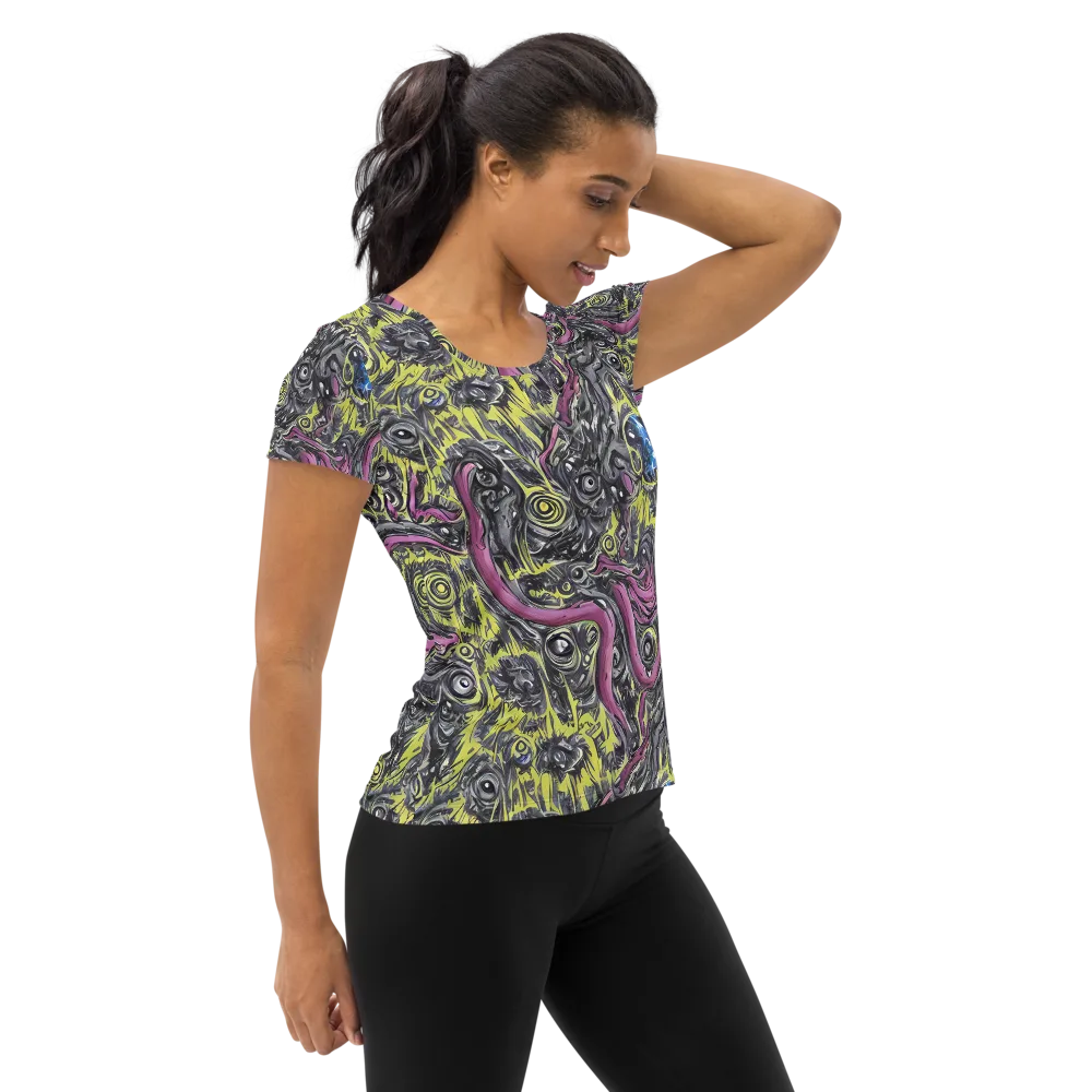 Acid Gaze on Women's Athletic T-Shirt — Right