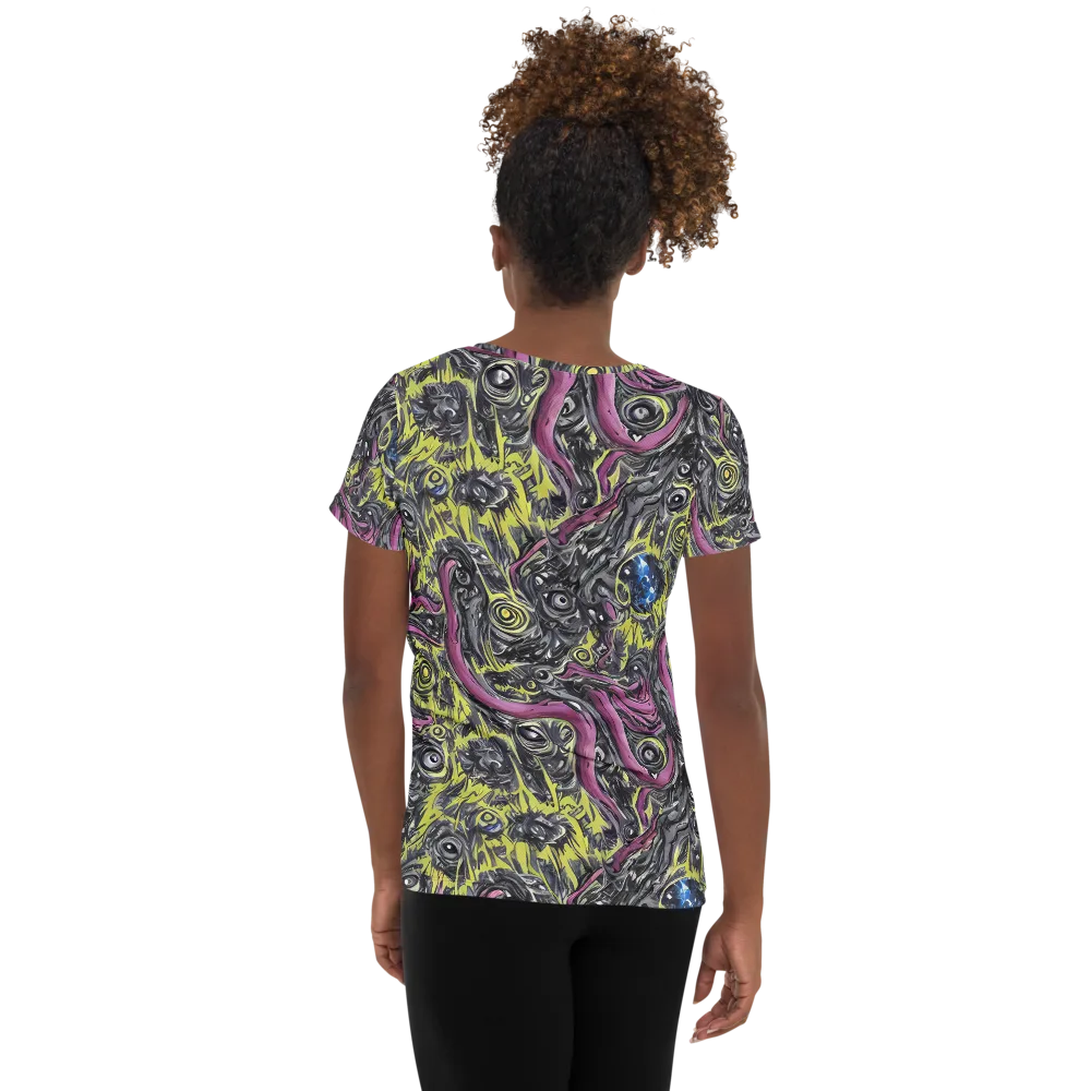 Acid Gaze on Women's Athletic T-Shirt — Back