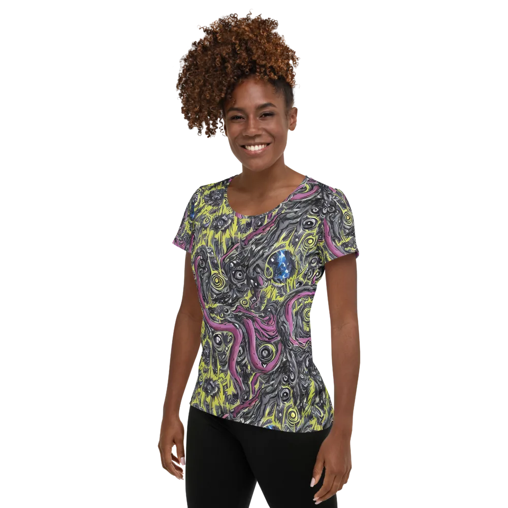 Acid Gaze on Women's Athletic T-Shirt — Left