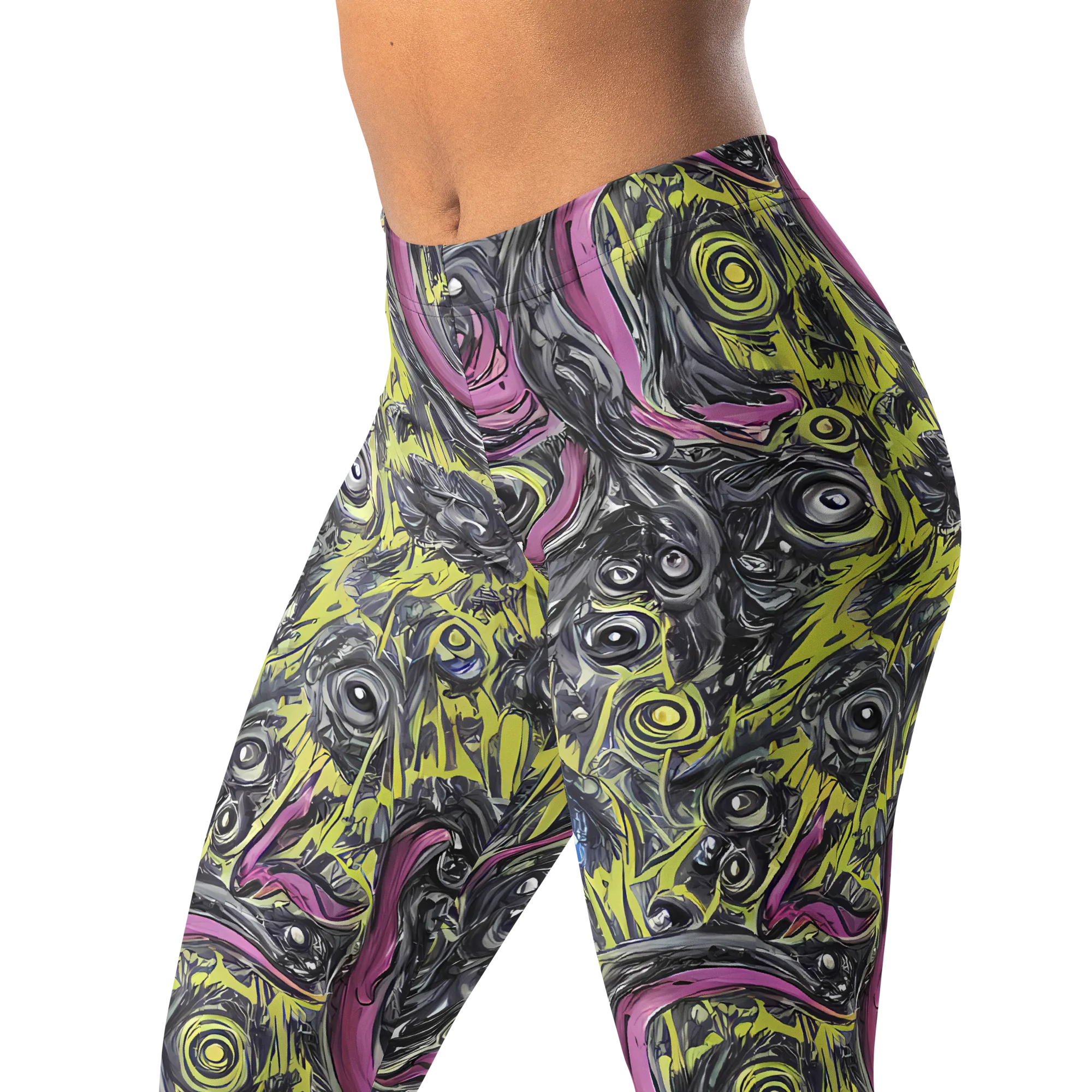 Acid Gaze on Leggings — Left Front
