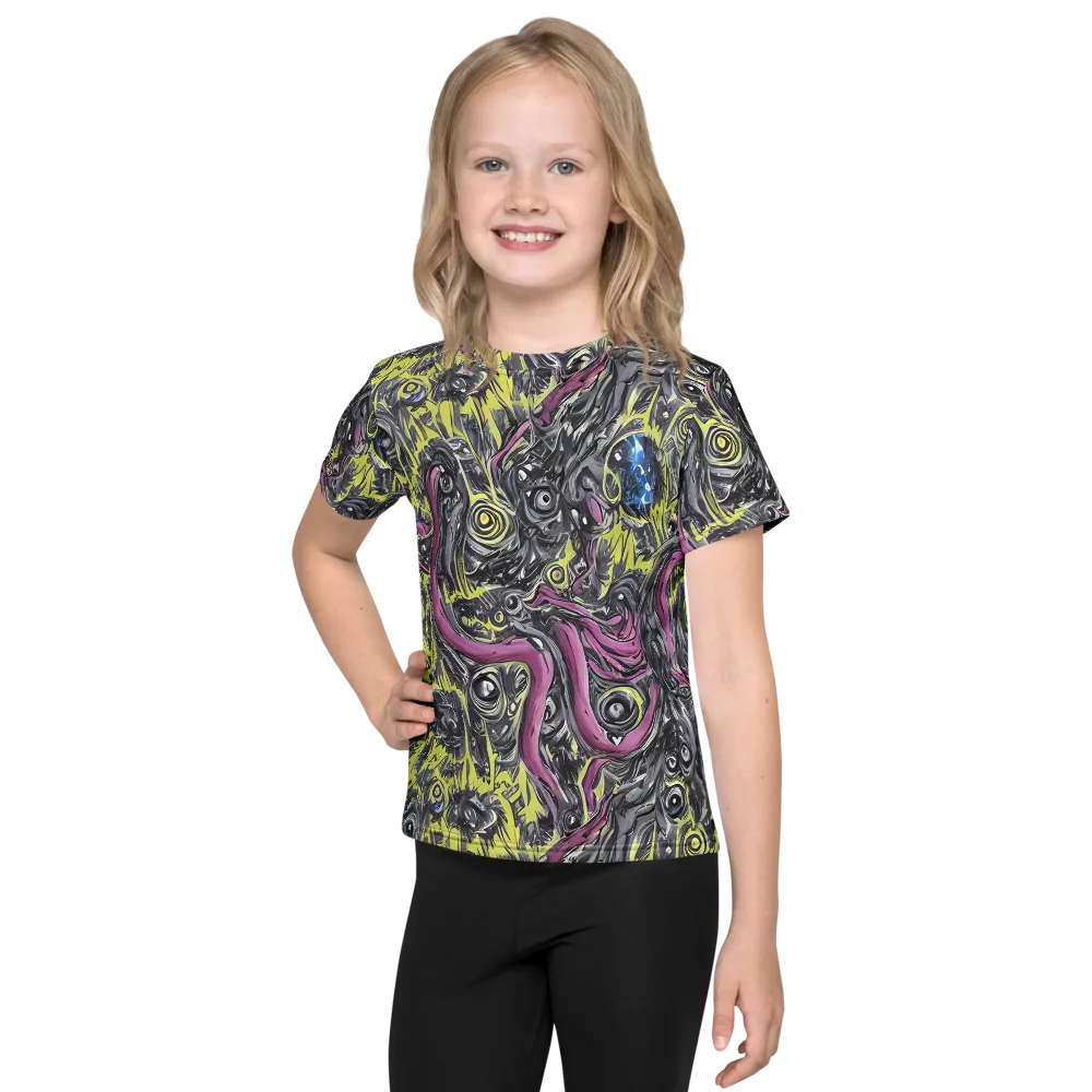 Acid Gaze on Kids Crew Neck T-Shirt — Front