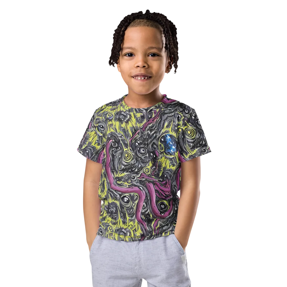 Acid Gaze on Kids Crew Neck T-Shirt — Front