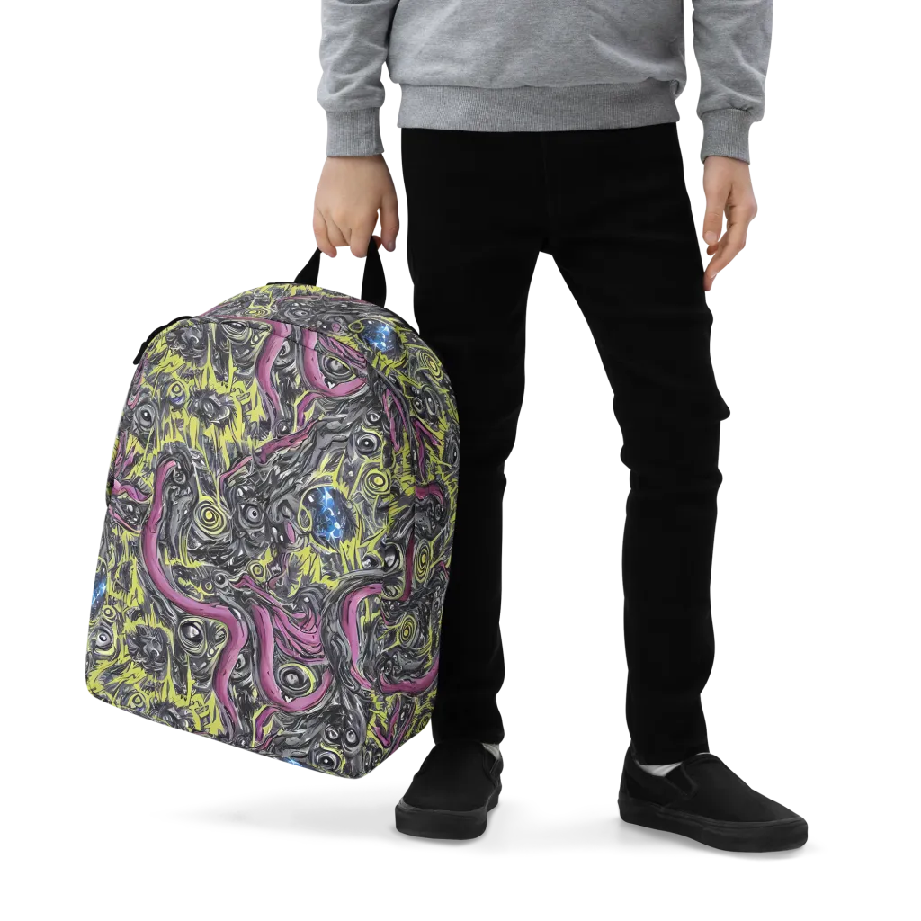 Acid Gaze on Minimalist Backpack — Zoomed-in