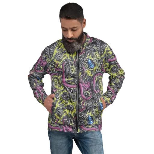 Acid Gaze on a Bomber Jacket