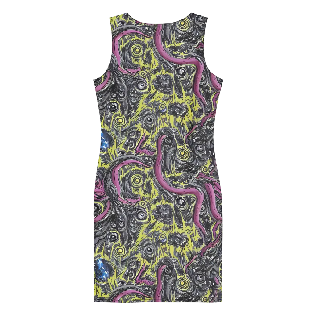 Acid Gaze on Bodycon Dress — Back