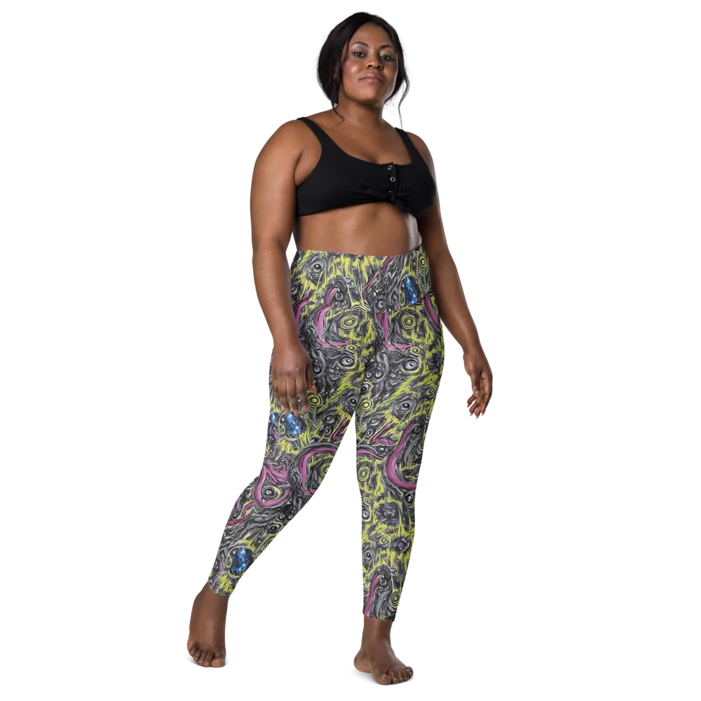 Acid Gaze on Leggings with Pockets — Front