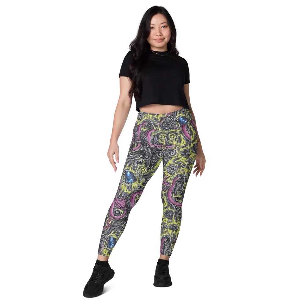Acid Gaze on Leggings with Pockets — Front