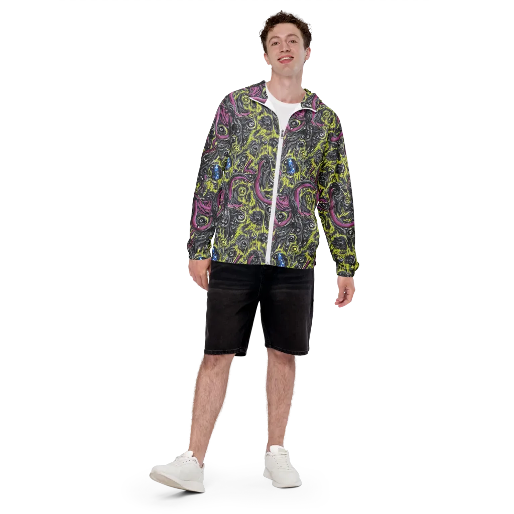 Acid Gaze on Men's Windbreaker — Front
