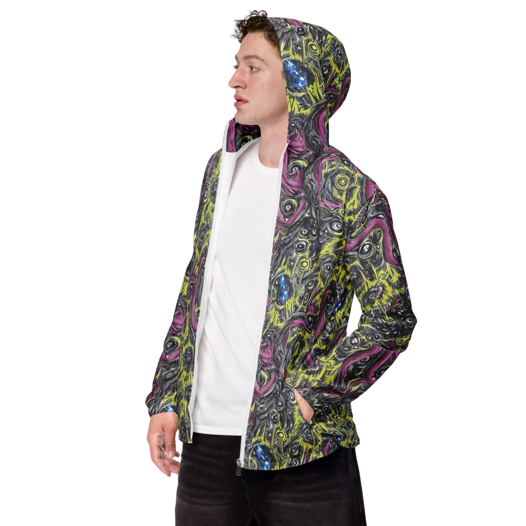 Acid Gaze on Men's Windbreaker — Left Front