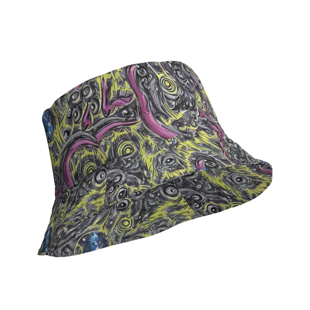 Acid Gaze on Reversible Bucket Hat — Product details Outside