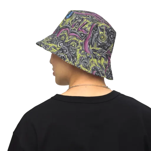 Acid Gaze on a Reversible Bucket Hat