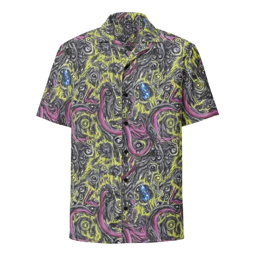Acid Gaze on a Button Shirt