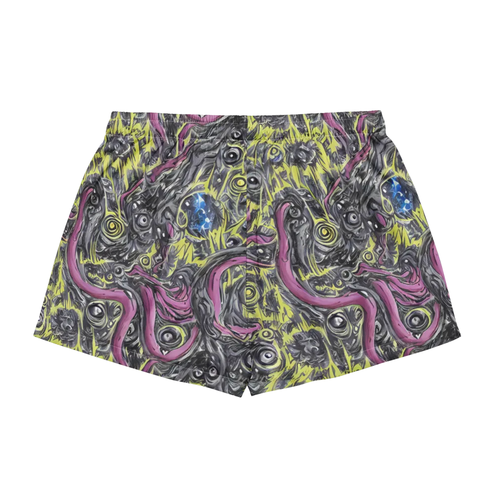 Acid Gaze on Women's Pajama Shorts — Back