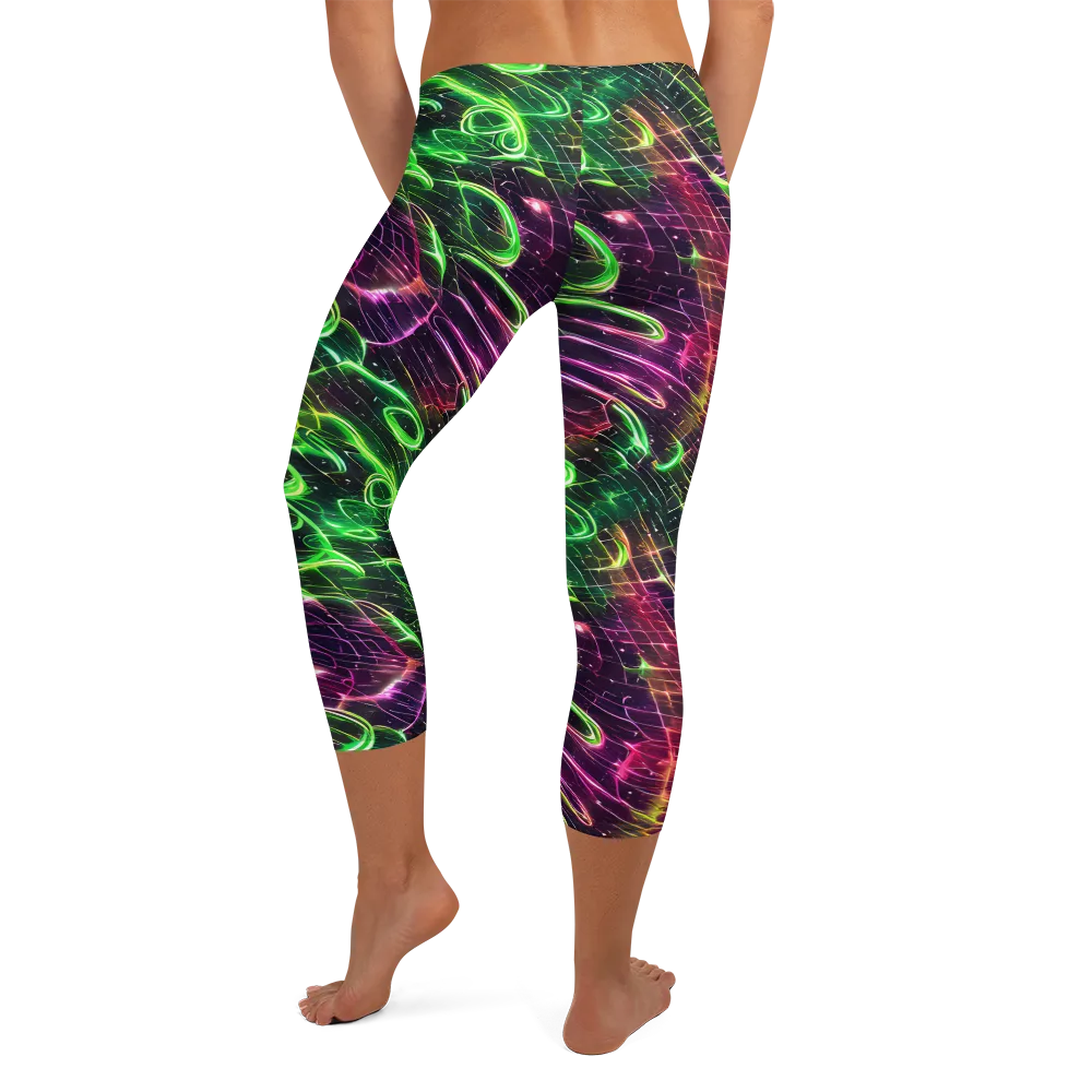 Quantum Ribbons on Capri Leggings — Back