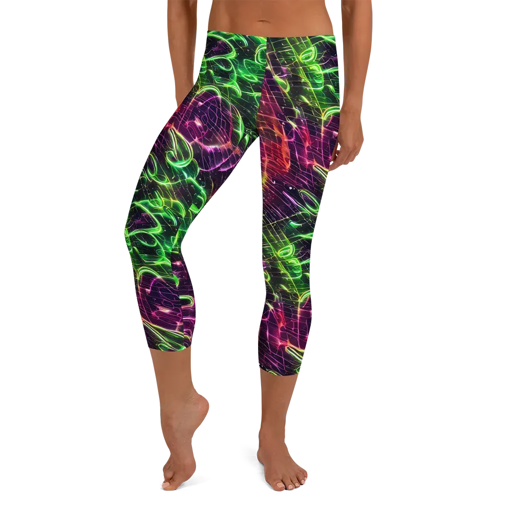 Quantum Ribbons on Capri Leggings — Front
