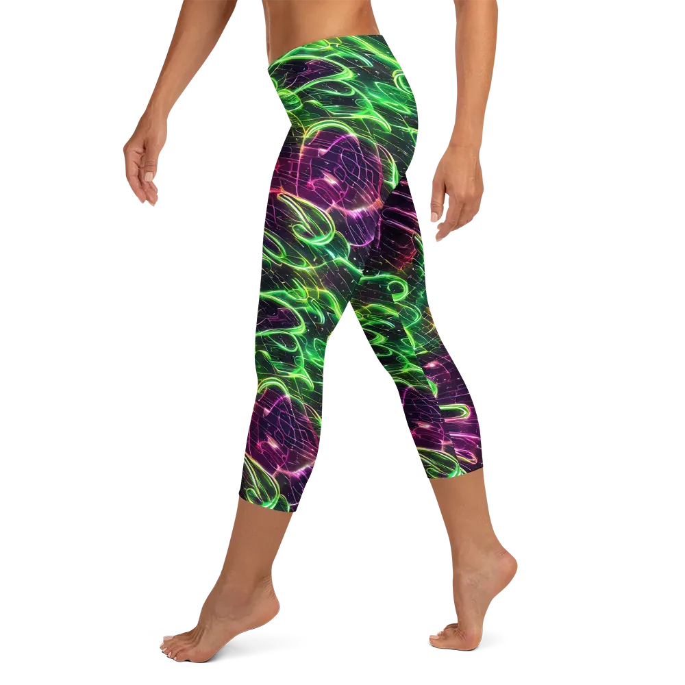 Quantum Ribbons on Capri Leggings — Left