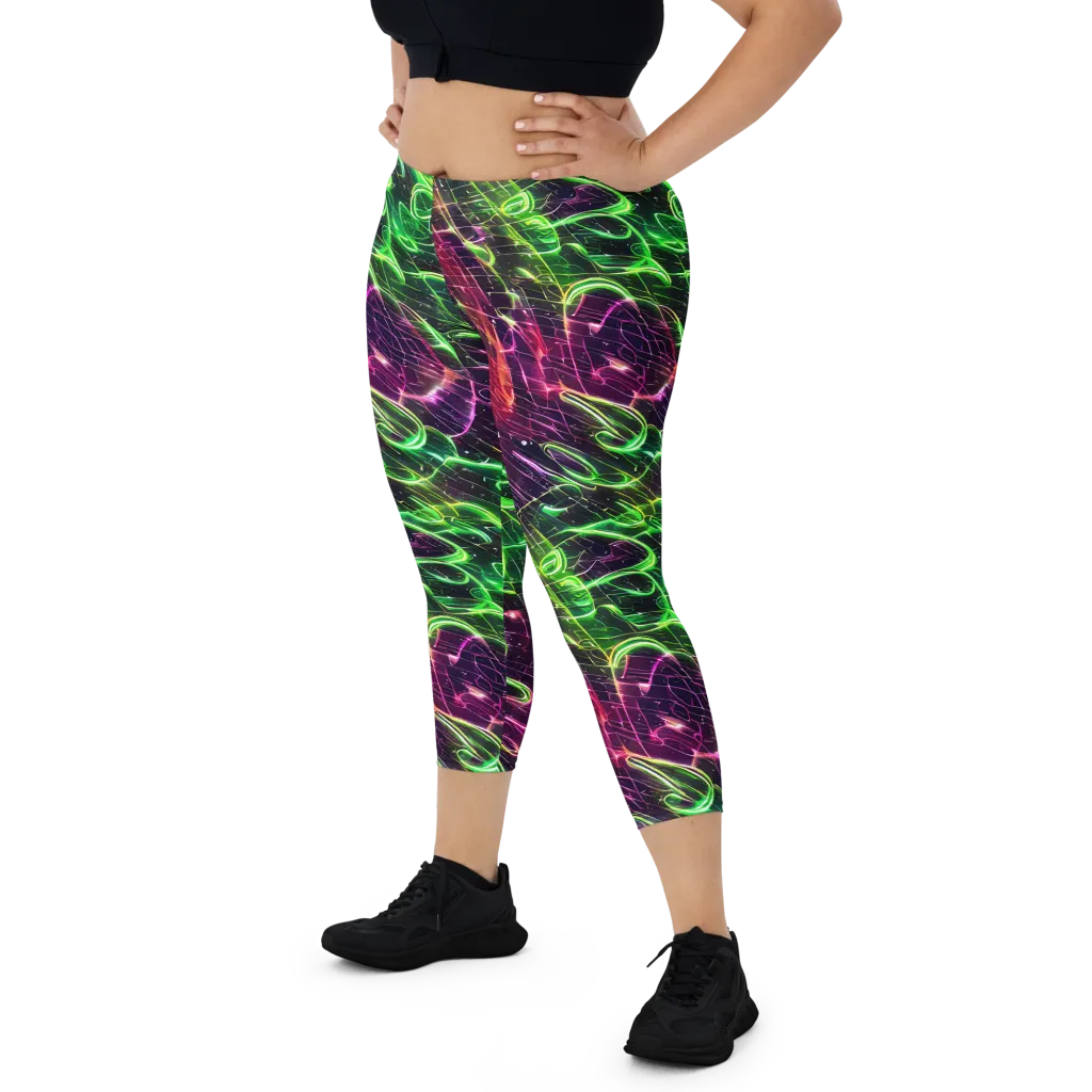Quantum Ribbons on Capri Leggings — Front