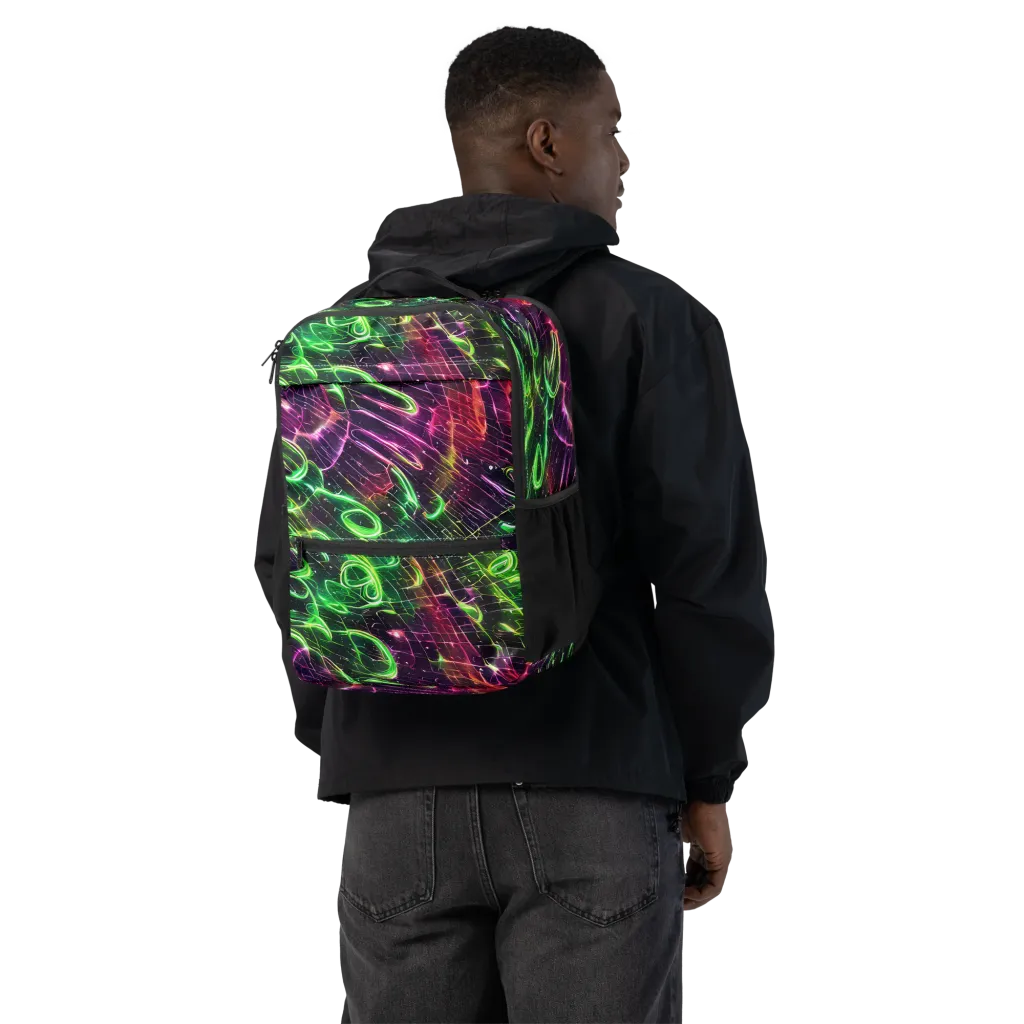 Quantum Ribbons on Utility Backpack — Back