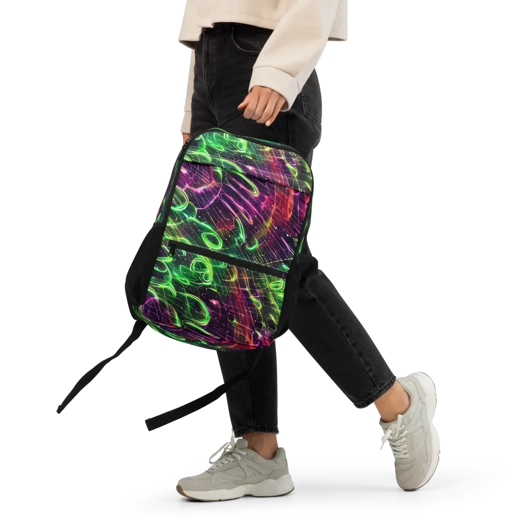 Quantum Ribbons on Utility Backpack — Front