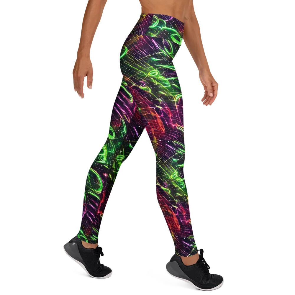 Quantum Ribbons on Yoga Leggings — Right