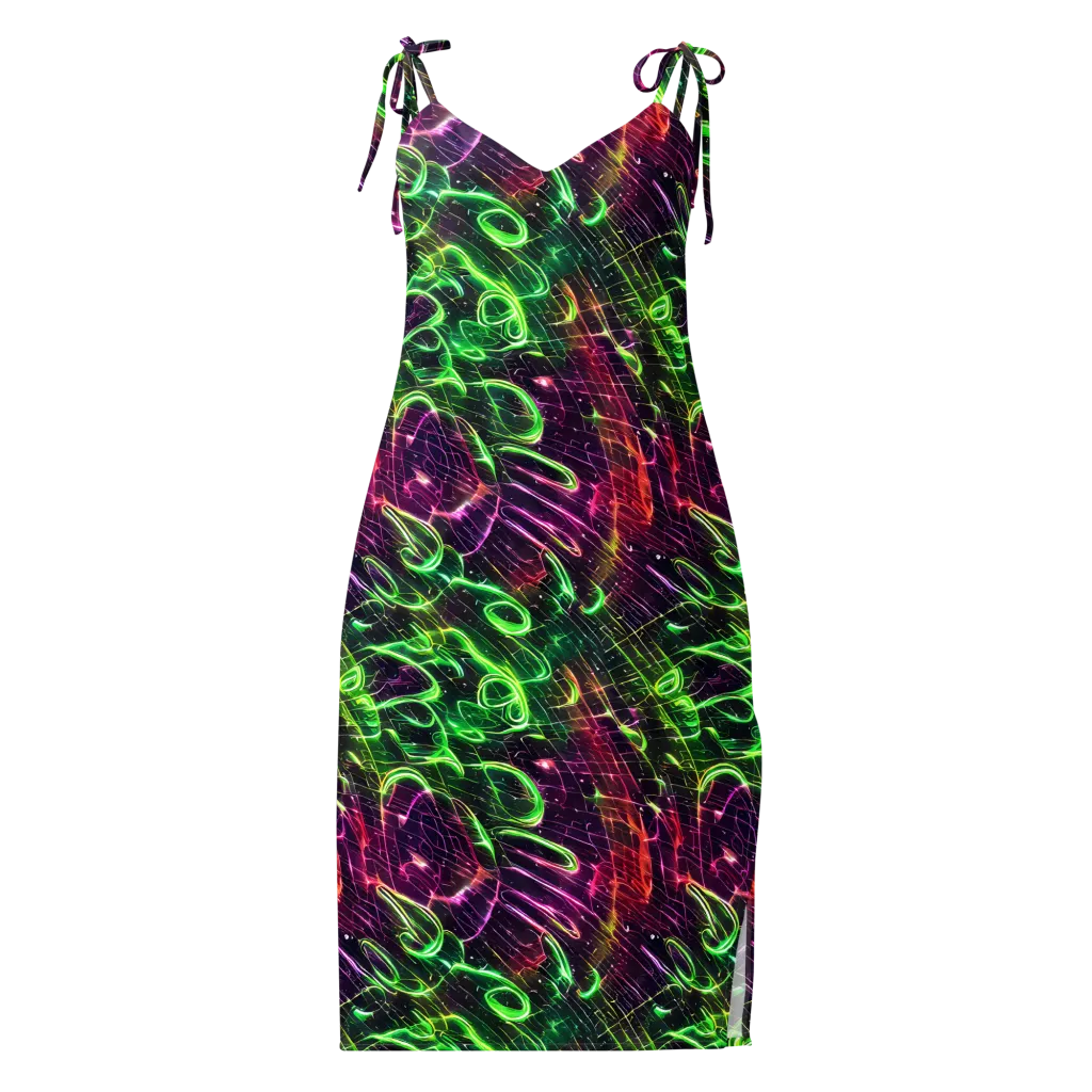 Quantum Ribbons on Slip Dress — Front